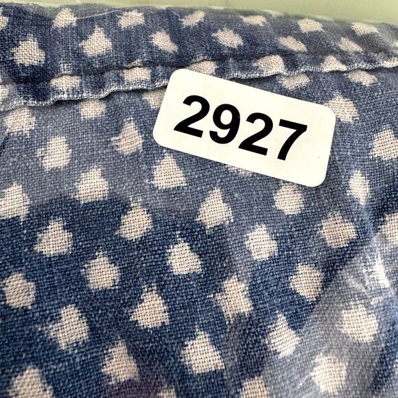 Anthropologie Hei Hei Romper Womens Size 4 Polka Dot Linen Pockets Chambray Boho - Picture 13 of 13